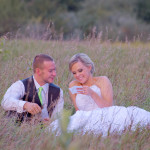 Wedding Reception Photography - in a field