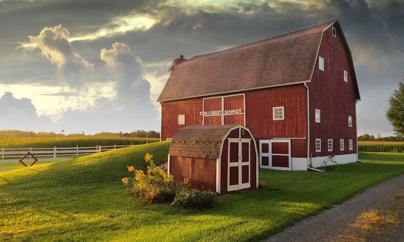 Outside view of the Little Red Barn of Nunica